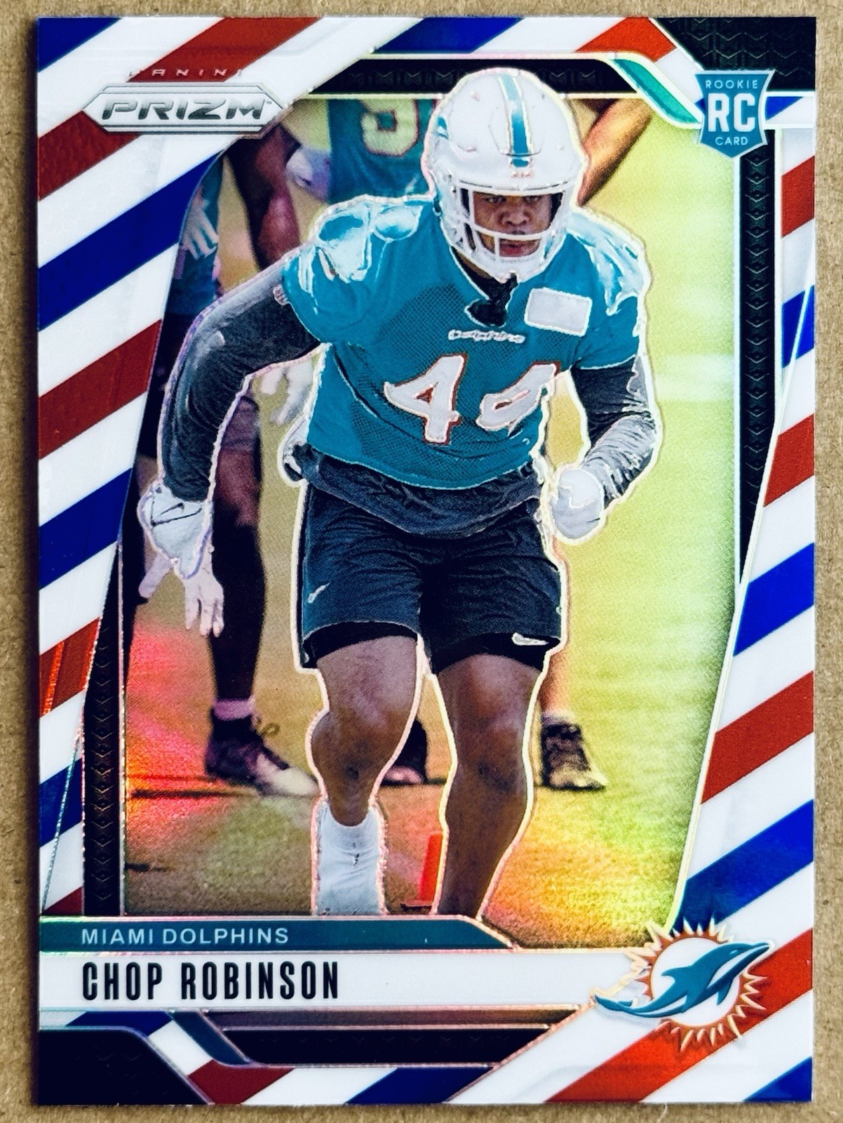 2024 PANINI PRIZM CHOP ROBINSON ROOKIE RED WHITE & BLUE PRIZM RWB RC #319 NM+
