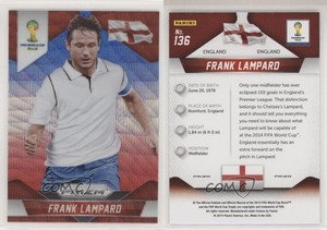 2014 Panini Prizm World Cup Blue & Red Wave Prizm Frank Lampard #136