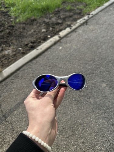Oakley Eye Jacket Kith X Silver Prizm Sunglasses Gorpcore Outdoor Y2K