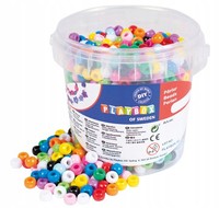 Ponyperlen FüR Diy-Schmuck Und SchlüSselanhäNger, Bunt, Im Eimer, 1200 StüCk + G