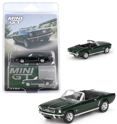 Mini GT 1:64 1964 Ford Mustang Convertible Highland Green Model Car MGT01166-2C