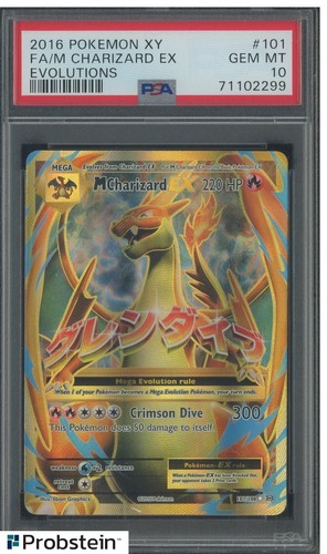 2016 Pokemon XY Evolutions #101 FA M Charizard PSA 10 GEM MINT