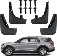 4pcs Front Rear LH RH Splash Guards Mud Flaps Fender For Ford Explorer 2020-2025