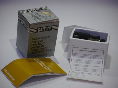 Gemini Multi-Coated Compact One-Touch Automatic Macro Zoom 28-80mm f3.5/4.8 lens