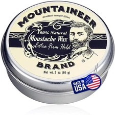 Unscented Natural Mustache Wax | Strong and Extra Firm Hold | Made in West Virgi