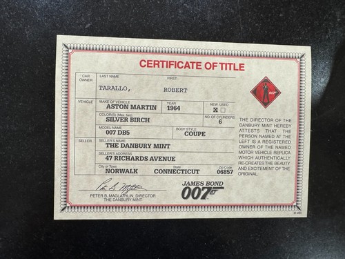 Danbury Mint James Bond 007 Aston Martin DB5 - Picture 11 of 12