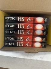 TDK Premium Quality HS 6 Hours T-120 Blank VHS Tapes New Sealed Lot of 5