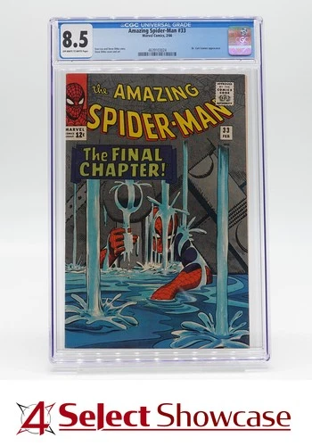 1966 MARVEL COMICS AMAZING SPIDER-MAN #33 STEVE DITKO CLASSIC COVER CGC 8.5