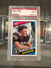 1984 TOPPS #111 HOWIE LONG OAKLAND RAIDERS ROOKIE FOOTBALL CARD PSA 9 MINT. rookie card picture
