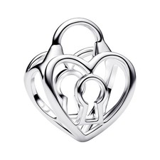 Pandora Charm In Argento Cuore A Catenaccio Lavorato 794358C00