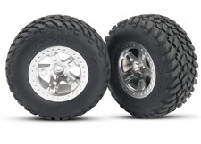 Traxxas 5873 - SCT Off-Road Racing Tires, SCT Beadlock Style Wheels, Satin