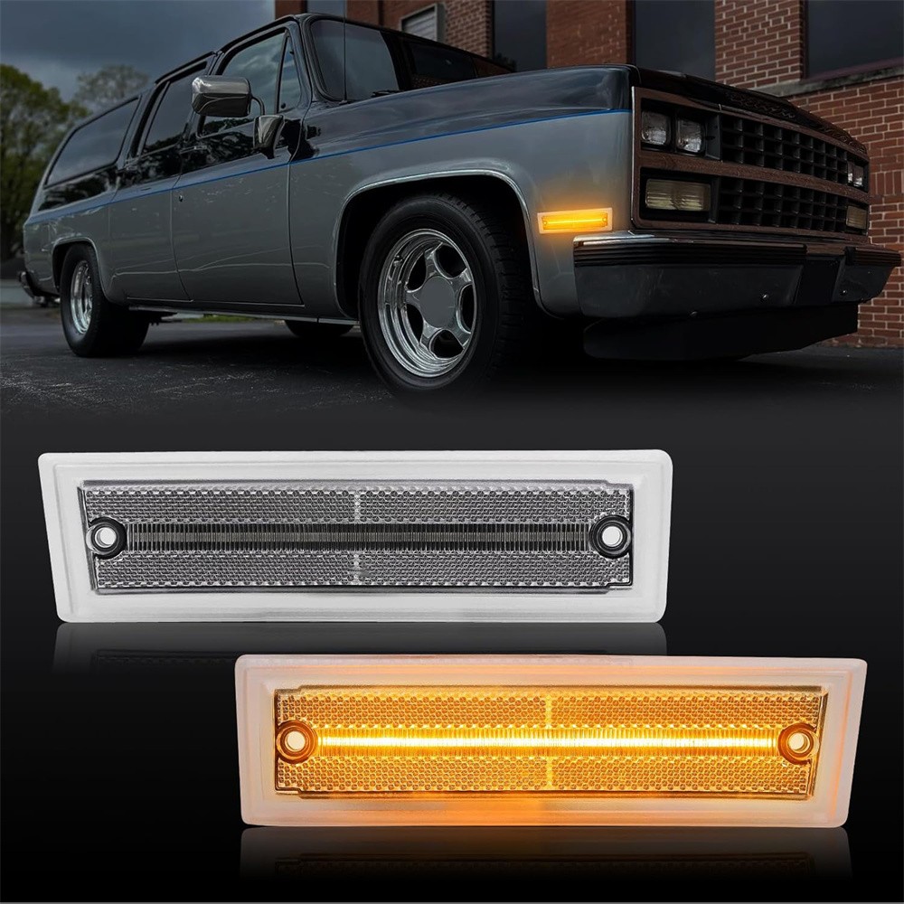 LED Side Marker Lights For Chevy C10 C20 C30 K10 K20 K30 K5 Truck Suburban R10
