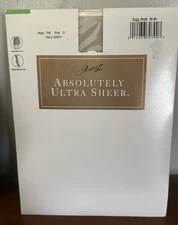 Hanes Absolutely Ultra Sheer Pantyhose Control Reinforced Toe Size D Pale Grey
