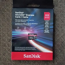 SanDisk microSD Express 512GB Pro-Level Speed, ThermAdapt, 5.3K Video