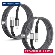 USB C to Lightning Cable 3ft 2Pack, Apple Mfi Certified iPhone Charger Cord Bra