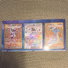 Pokémon TCG SVPN Cinderace ex, Terapagos ex, Lapras ex Holo Lot SVP 163-165