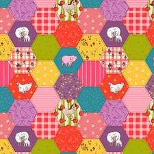 1/2 Yard Fabric - Farm Patchwork - Multi by Belle & Boo for Michael Miller