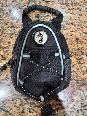 Disney Mickey Mini Backpack Pouch Black Parks Belt bag Logo CMC Golf 