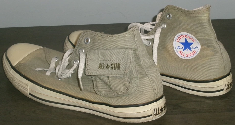 Top alto Converse All Star Chuck Taylor para hombre talla 11 * Hecho en EE. UU. * Verde militar Foto 3 de 4