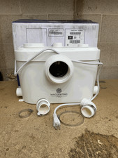 MaceratingFlo Toilet System w/750W Pump, Dual-Flush Skirted Elongated Bowl White