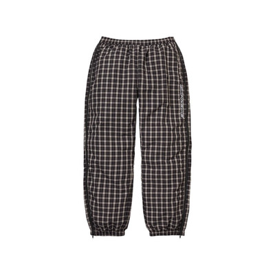 Supreme Plaid Warm Up Pant Black | eBay