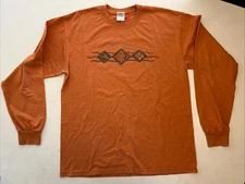 Gildan Large Sedona Arizona Kokopelli Long Sleeve Rust Desert Souvenir Shirt