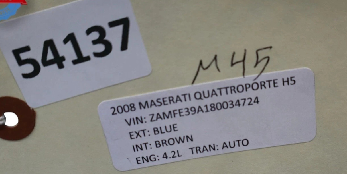 05-08 Maserati Quattroporte Right Passenger Side Rear View Door Mirror Blue Oem