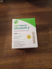 OneTouch Ultra Soft 2 Lancets Lot Of 2 Brand New In Sealed Boxes 100 Count Each