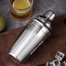 24Oz Cocktail Shaker, 304 Stainless Steel Martini Shaker with Cocktail Strainer,