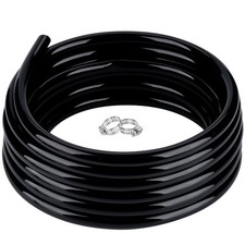 3/4" id 25 ft Black Vinyl Tubing Flexible PVC Irrigation Hose  2 Clamps