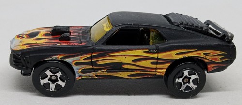Hot Wheels Matte Black W/Flaming Skull Mustang Mach I Loose Diecast 1:64 1997 - Picture 5 of 6