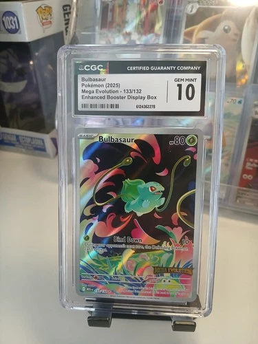 Pokemon TCG Bulbasaur 133/132 ME01 Mega Evolution Stamped Promo CGC 10