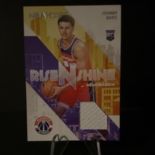 Panini 2022-23 NBA Hoops Rise N Shine Memorabilia Johnny Davis RS-JDW Wizards