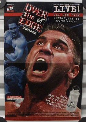 WWF / WWE 1998 OVER THE EDGE POSTER & ADVERTISING MEDIA KIT - KEN SHAMROCK - Image 1 of 4