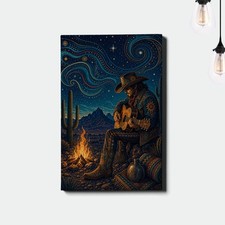 Cow Portrait Canvas Print Floral Farm Animal Tulip Decor