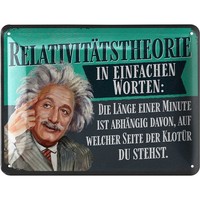 Lanolu Blechschild Einstein RelativitäTstheorie Retro - 15X20Cm