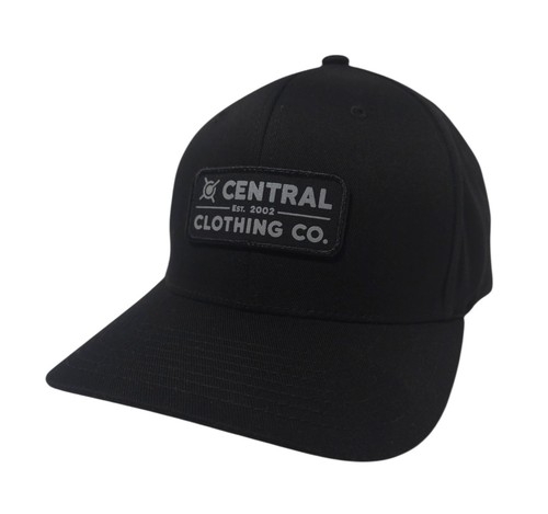 Central Clothing Company Foundry Flexfit Hat, Black, S/M, L/XL, XXL