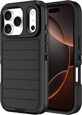 iPhone 17 Pro Max Case Heavy Duty Shockproof Dropproof 3-Layer Full Body Protect