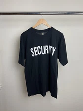 Vintage 80’s Security T Shirt Adult Size XL Black USA Single Stitch Double Sided