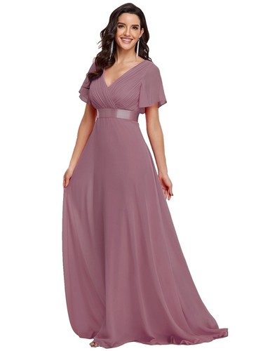 NWT Ever Pretty Chiffon 2X Dusty Pink VNeck & Back Formal Cocktail Dress Maxi | eBay NWT Ever Pretty Chiffon 2X Dusty Pink VNeck & Back Formal Cocktail Dress Maxi | eBay