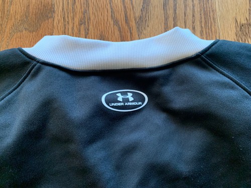 Under Armour Coldgear Loose Fit Full Zip Sweatshirt Jacket Girl's Size XL Black - Picture 7 of 7