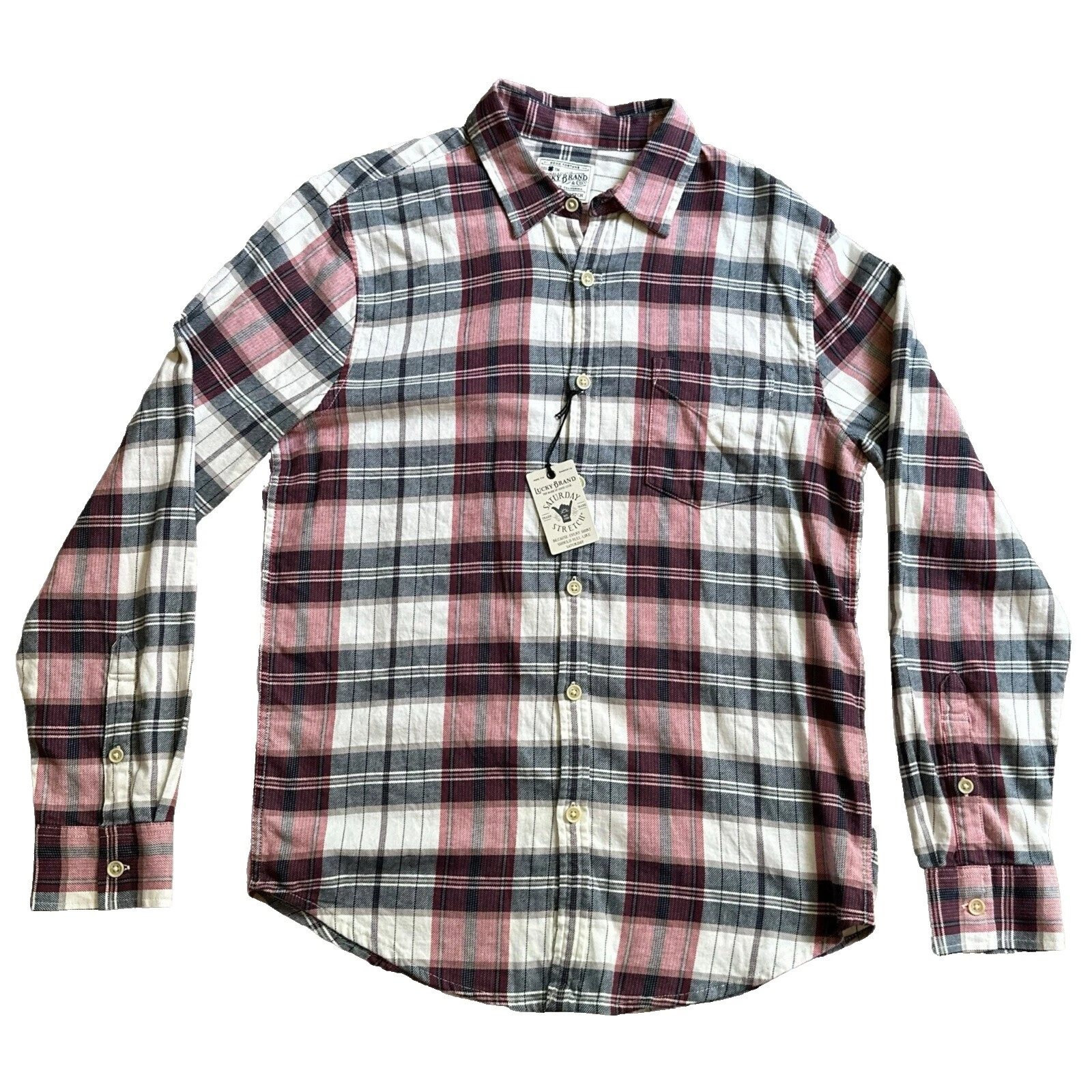 Lucky Brand Long Sleeve Regular Size Casual Button-Down Shirts for Men