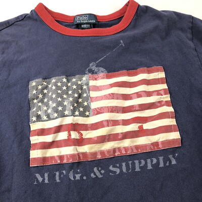 Vintage 90s Polo Ralph Lauren MFG & Supply Youth Medium Big Vintage 90s Polo Ralph Lauren MFG & Supply Youth Medium Big