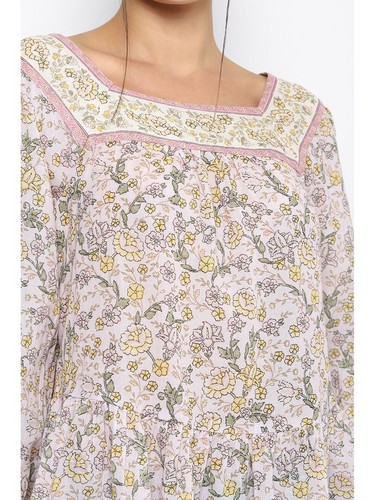 American Eagle Women’s Peasant Top M Floral Long Sleeve Square Neck NWT - Picture 4 of 15