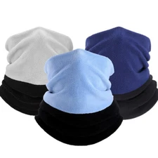 Winter Fleece Face Scarf Thick Neck Warm Windproof Tube Scarves for Cold Weather