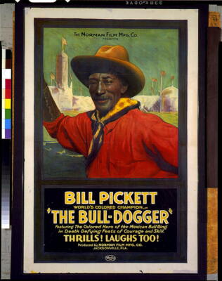 8'' x 10'' Photo Bull-Dogger,Bill Pickett,Cowboy,Performances