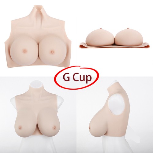 Silicone Breast Cut-out Back A-H Cup Fake Chest Big Boobs For Crossdresser - Picture 14 of 19