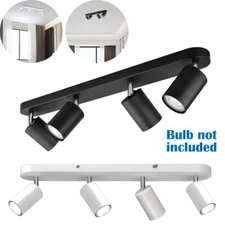 1/2/3/4 Light LED Track Lighting Kit Flush Mount Ceiling Spot Light Fixture GU10