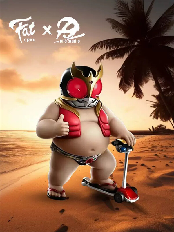 Cpxx x DP9 Studio Fatboy Masked Rider Painted Anime Figure Model