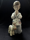 New ListingLladro Bless Us All Porcelain Figurine #6582 Boy Praying Next To Toy Donkey